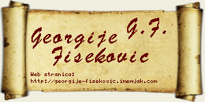 Georgije Fišeković vizit kartica